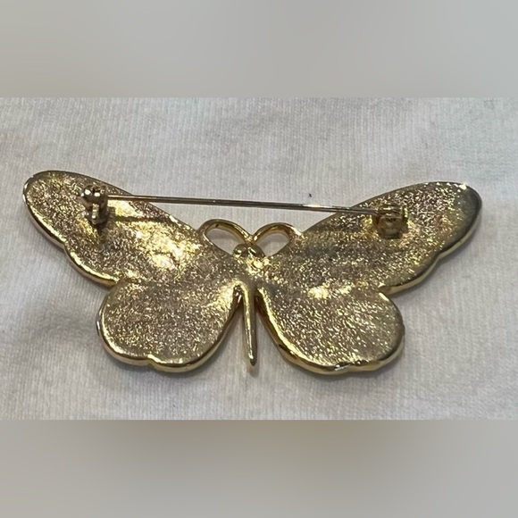 Vintage 925 Marcasite earrings with vintage butterfly broach - Picture 5 of 5